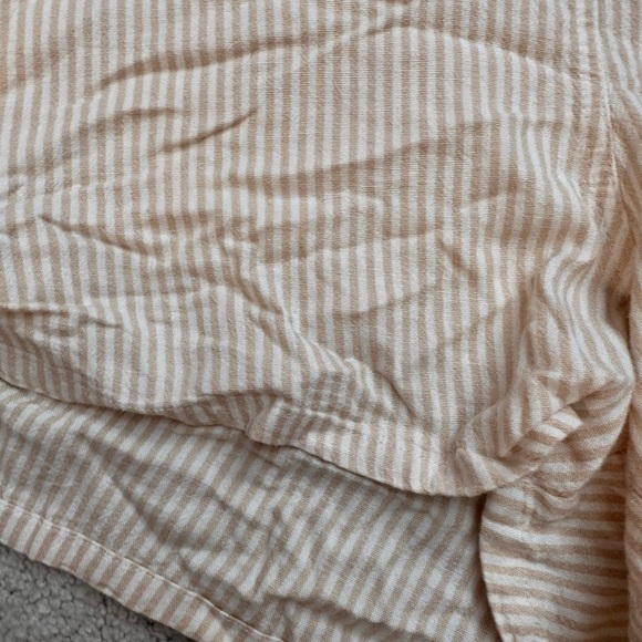 Plus Size 2X Torrid Beige Linen Striped Overall - Picture 3 of 11